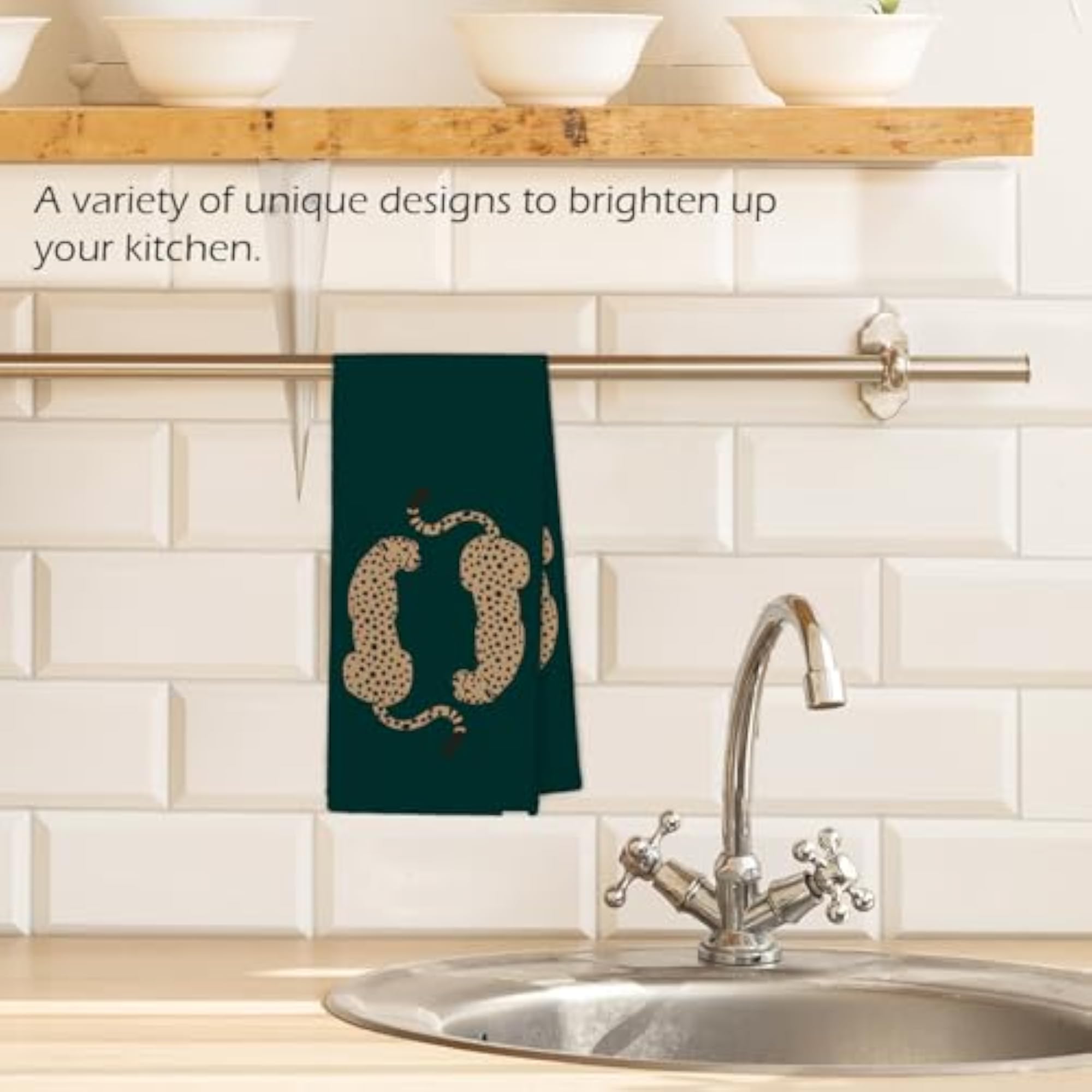 Funky Leopard Kitchen Towels, Preppy Gift